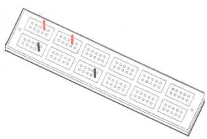 A cribbage or noddy board